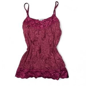 Dressbarn Burgundy Lace Camisole